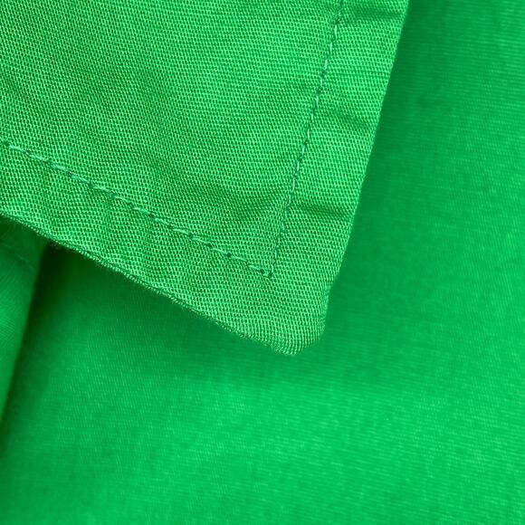 A NEW DAY Top XS Boyfriend Shirt Button Up Long Sleeve Stretch Cotton Green - Picture 6 of 12